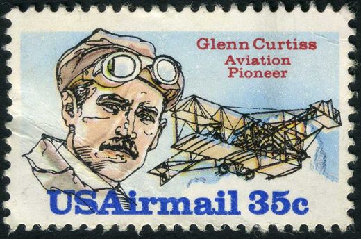 Estados Unidos da America - 1980 - Correio Aereo Glenn Curtiss - 35C