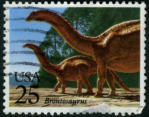 Estados Unidos da America - 1989 - Animais Pre-Historicos Brontossauro - 25C