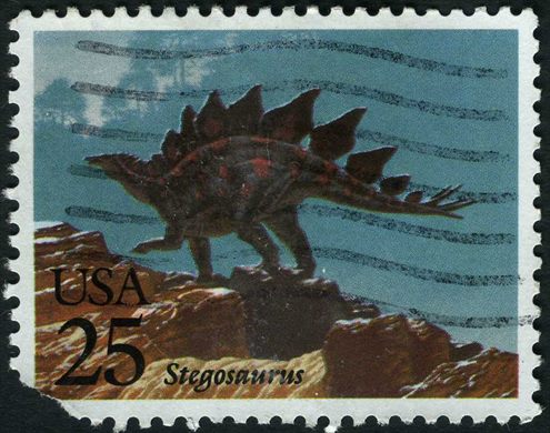 Estados Unidos da America - 1989 - Animais Pre-Historicos Estegossauro - 25C