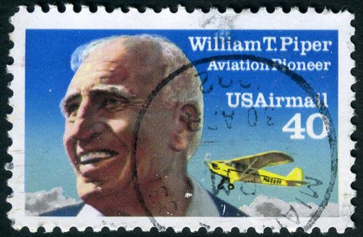 Estados Unidos da America - 1991 - Correio Aereo William T Piper - 40C