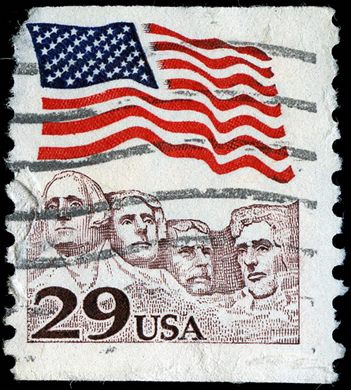 Estados Unidos da America - 1991 - Bandeira e Monte Rushmore - 29C