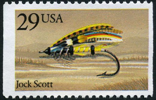 Estados Unidos da America - 1991 - Moscas de Pesca Jock Scott - 29C