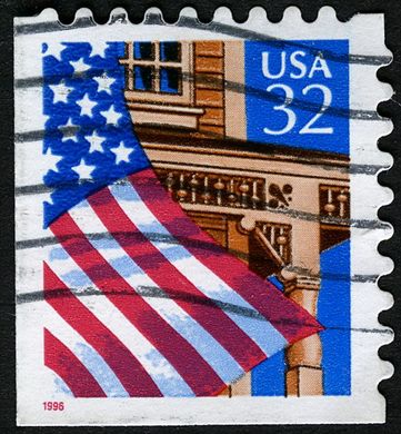 Estados Unidos da America - 1996 - Bandeira sobre Alpendre - 32C