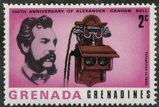 Granadinas de Granada - 1977 - Centenario do Telefone - Telefone em 1900 - 2C