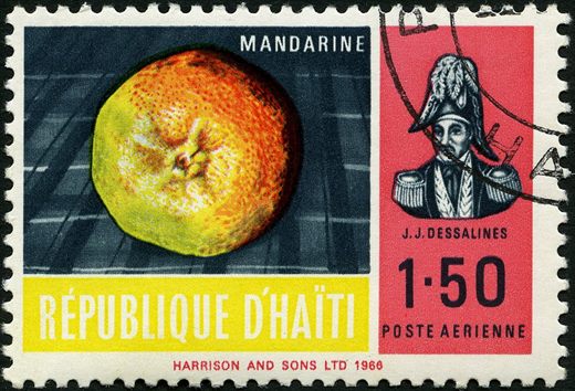 Haiti - 1968 - Frutos e Legumes - Mandarina - 1.50G