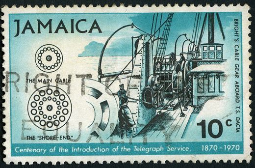 Jamaica - 1970 - Centenario do Servico de Telegrafo - 10C