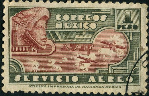 Mexico - 1934 - Servicio Aereo Cabeca e Avioes - 1P