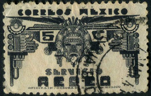 Mexico - 1934 - Servicio Aereo Mascara - 5C
