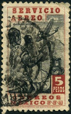 Mexico - 1934 - Servicio Aereo Admiracion Indigena - 5P