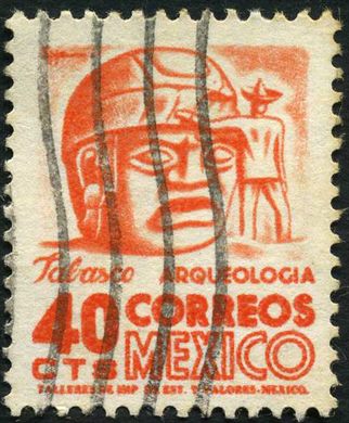 Mexico - 1950 - Arquitetura e Arqueologia Tabasco - 40C