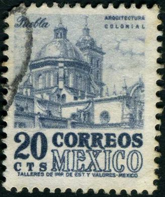 Mexico - 1950 - Arquitetura e Arqueologia Puebla - 20C