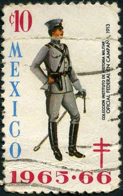 Mexico - 1965 - Vinheta Antituberculose Oficial Federal - 10C