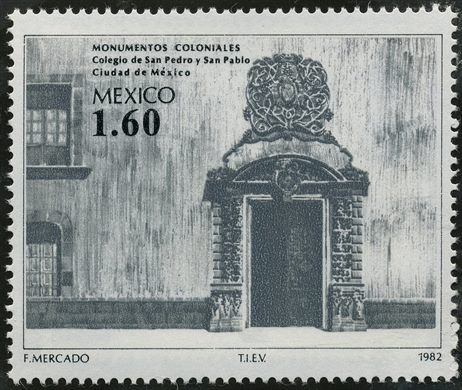 Mexico - 1982 - Monumentos Coloniais Colegio de San Pedro y San Pablo - 1.60P