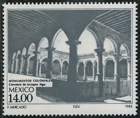 Mexico - 1982 - Monumentos Coloniais Convento de Actopan - 14.00P