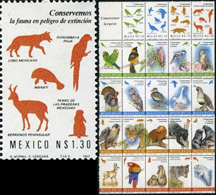 Mexico - 1993 - Conservemos a Especie Fauna em Perigo de Extincao - 1.30NP