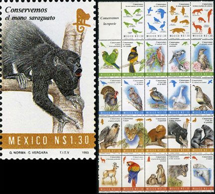 Mexico - 1993 - Conservemos a Especie Mono Saraguato - 1.30NP