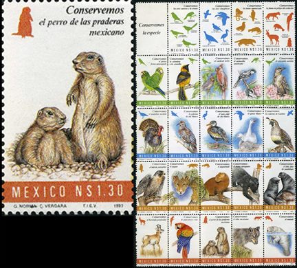 Mexico - 1993 - Conservemos a Especie Perro de las Praderas Mexicano - 1.30NP