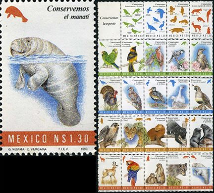 Mexico - 1993 - Conservemos a Especie Manati - 1.30NP