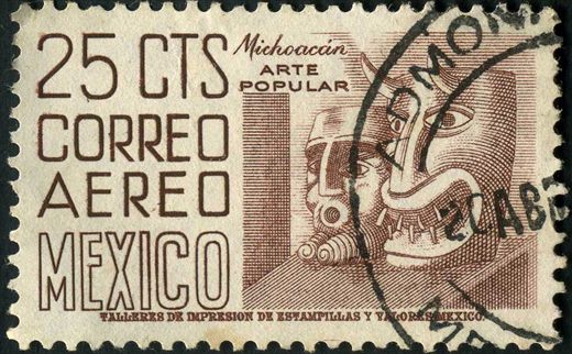 Mexico - Sem Data - Correo Aereo Michoacan Arte Popular - 25C