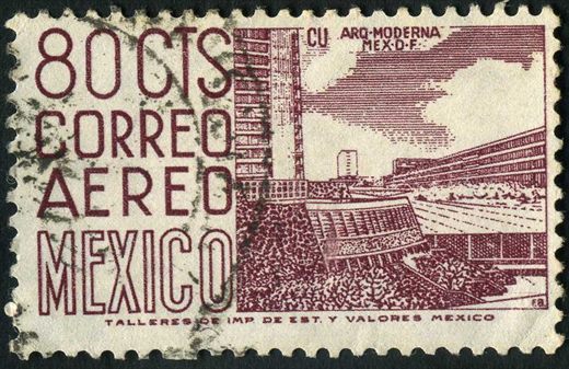 Mexico - Sem Data - Correo Aereo Ciudad Universitaria - 80C