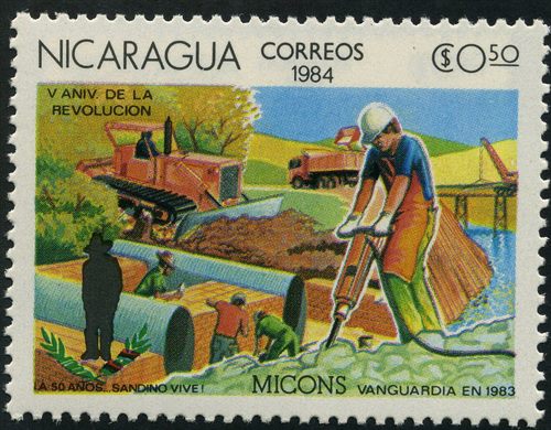 Nicaragua - 1984 - V Aniversario da Revolucao - 0.50Cor