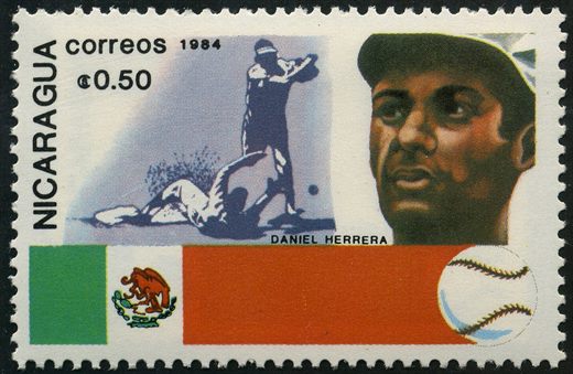 Nicaragua - 1984 - Historia do Beisebol Daniel Herrera - 0.50Cor