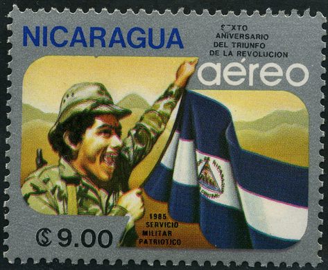 Nicaragua - 1985 - Sexto Aniversario da Revolucao Engenho Acucareiro - 9C00