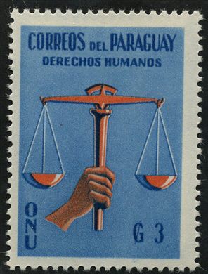 Paraguai - 1960 - Direitos Humanos - Balanca da Justica - 3G