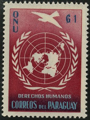 Paraguai - 1960 - Direitos Humanos - Emblema ONU - 1G