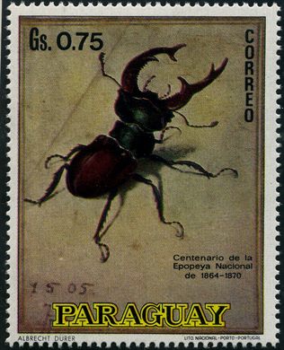 Paraguai - 1970 - Pinturas Durer - Escaravelho - 0.75G