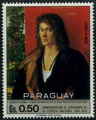 Paraguai - 1970 - Pinturas Durer - Retrato Oswolt Krel - 0.50G