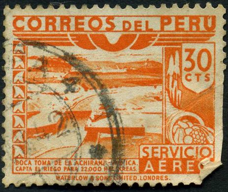 Peru - 1938 - Boca Toma Achirana - 30C