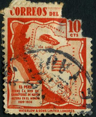 Peru - 1938 - Carreteras Via Libre - 10C