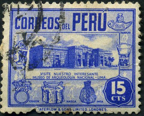 Peru - 1949 - Pictoricos - Museo de Arqueologia Nacional Lima - 15Cts
