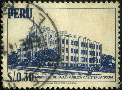 Peru - 1952 - Definitivos - Ministerio de Salud Publica y Asistencia Social - 0.30S