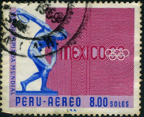 Peru - 1968 - Aereo - XIX Olimpiada Mundial Mexico - 8.00S