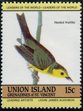 Sao Vicente e Granadinas (Ilha da Uniao) - 1985 - Aves Audubon Hooded Warbler - 15C
