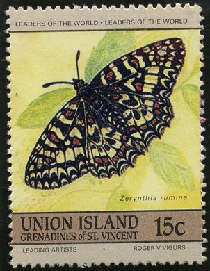 Sao Vicente e Granadinas (Ilha da Uniao) - 1985 - Borboletas Zerynthia rumina - 15C