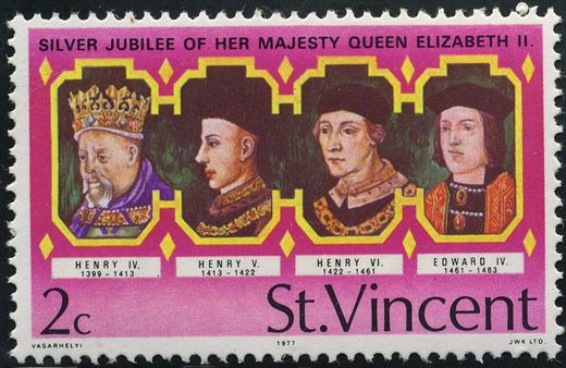 Sao Vicente - 1977 - Reis e Rainhas de Inglaterra - 2C