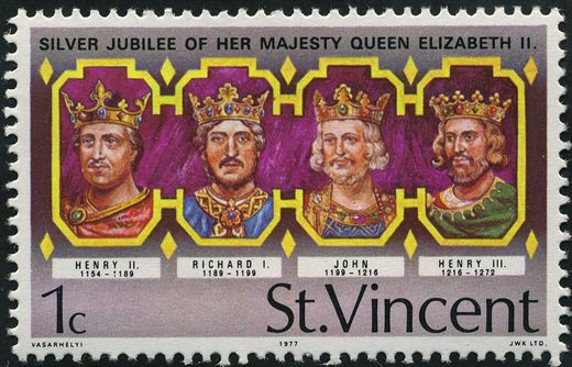 Sao Vicente - 1977 - Reis e Rainhas de Inglaterra - 1C
