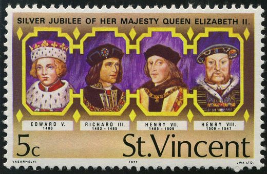 Sao Vicente - 1977 - Reis e Rainhas de Inglaterra - 5C