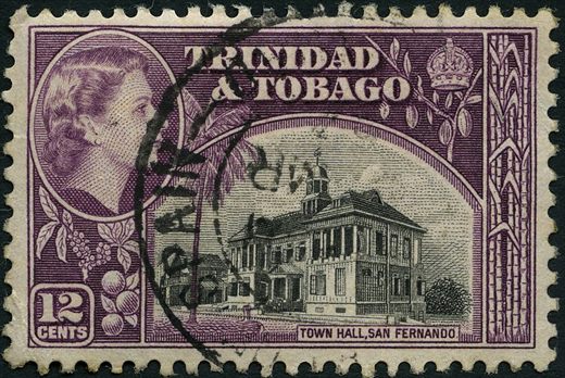 Trindade e Tobago (Colonia britanica) - 1953 - Town Hall San Fernando - 12C