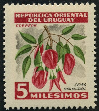 Uruguai - 1954 - Ceibo Flor Nacional - 5Mil