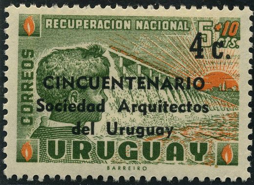 Uruguai - Sem Data - Recuperacion Nacional Sobretaxa Arquitectos - 4C Plus 10C