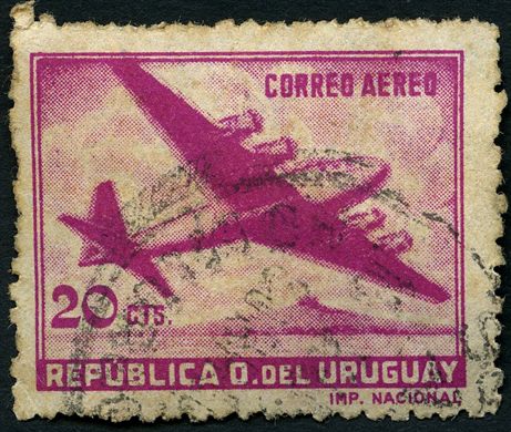 Uruguai - Sem Data - Correio Aereo Quadrimotor Azul - 36C