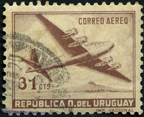 Uruguai - Sem Data - Correio Aereo Quadrimotor Violeta - 21C