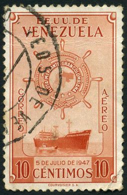 Venezuela (Estados Unidos) - 1948 - Flota Mercante Grancolombiana - Aereo - 10C