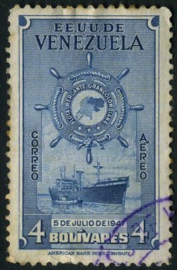 Venezuela (Estados Unidos) - 1948 - Flota Mercante Grancolombiana - Aereo - 4Bs