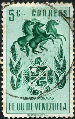 Venezuela (Estados Unidos) - 1951 - Brasao dos Estados - Monagas - 5C