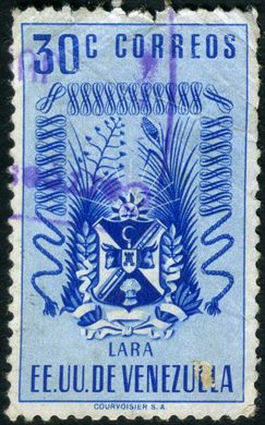 Venezuela (Estados Unidos) - 1951 - Brasao dos Estados - Lara - 30C